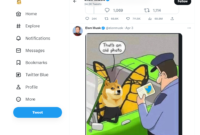 Elon Musk changes Twitter logo to Dogecoin the Shiba Inu dog cryptocurrency Dogecoin price spikes
